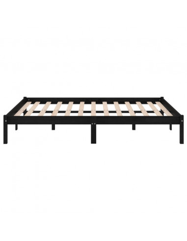 Giroletto Nero in Legno Massello 150x200 cm King Size