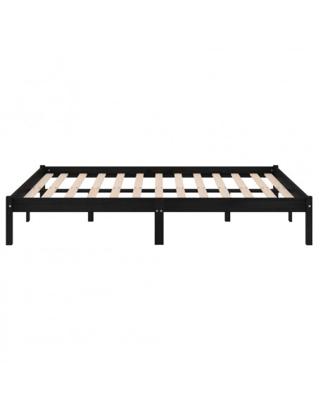 Giroletto Nero in Legno Massello 150x200 cm King Size