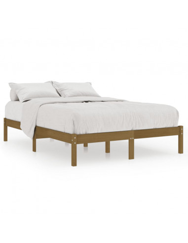 Giroletto Marrone Miele in Legno Massello di Pino 200x200 cm