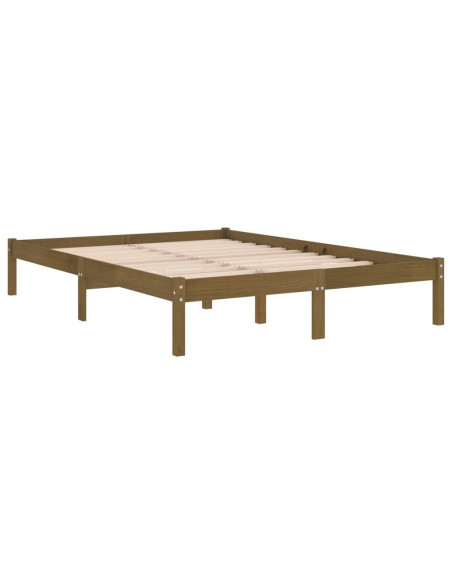 Giroletto Marrone Miele in Legno Massello di Pino 200x200 cm