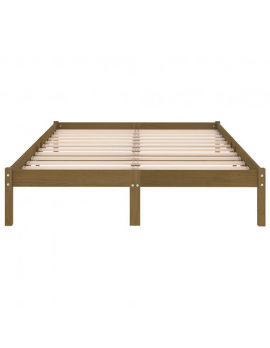 Giroletto Marrone Miele in Legno Massello di Pino 200x200 cm