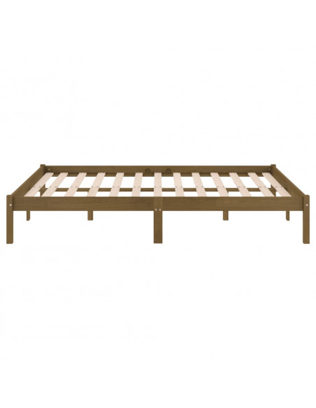 Giroletto Marrone Miele in Legno Massello di Pino 200x200 cm