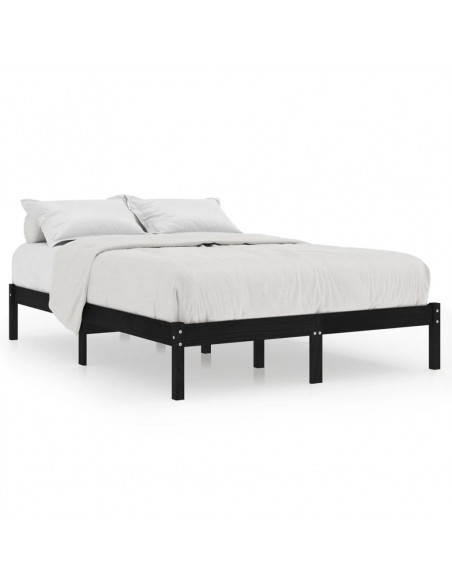 Giroletto Nero in Legno Massello di Pino 200x200 cm