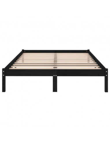 Giroletto Nero in Legno Massello di Pino 200x200 cm