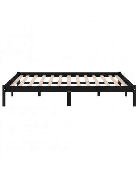 Giroletto Nero in Legno Massello di Pino 200x200 cm
