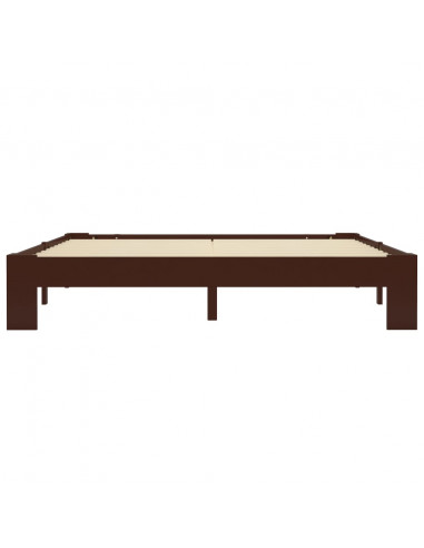 Giroletto Marrone Scuro in Legno Massello di Pino 160x200 cm