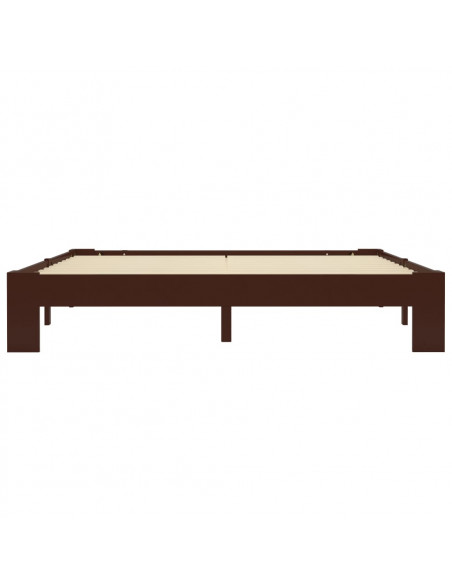 Giroletto Marrone Scuro in Legno Massello di Pino 160x200 cm