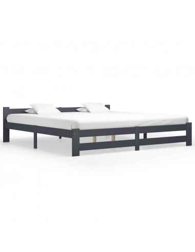 Giroletto Grigio Scuro in Legno Massello di Pino 200x200 cm