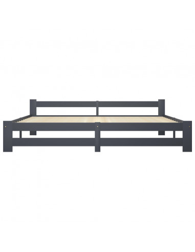 Giroletto Grigio Scuro in Legno Massello di Pino 200x200 cm