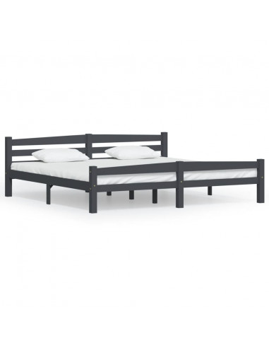 Giroletto Grigio Scuro in Legno Massello di Pino 200x200 cm