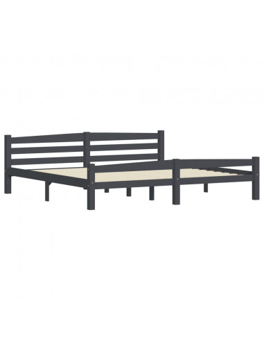 Giroletto Grigio Scuro in Legno Massello di Pino 200x200 cm