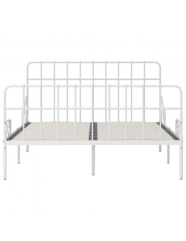 Giroletto con Doghe Bianco in Metallo 120x200 cm