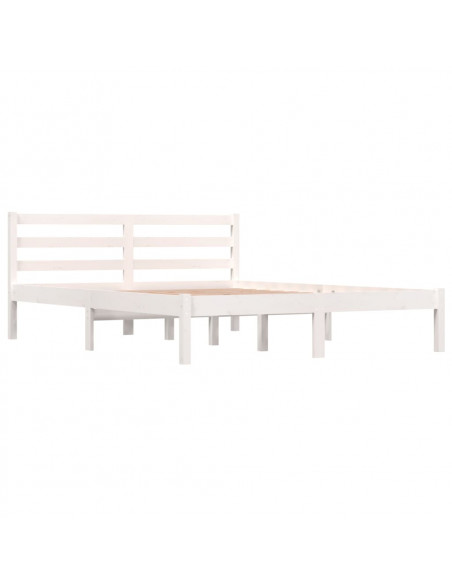 Giroletto in Legno Massello di Pino 140x190 cm Bianco
