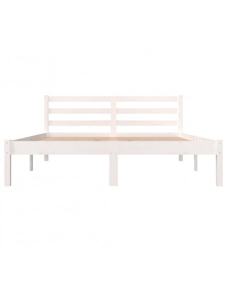 Giroletto in Legno Massello di Pino 140x190 cm Bianco