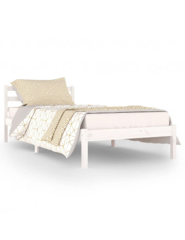 Giroletto in Legno Massello di Pino 90x200 cm Bianco