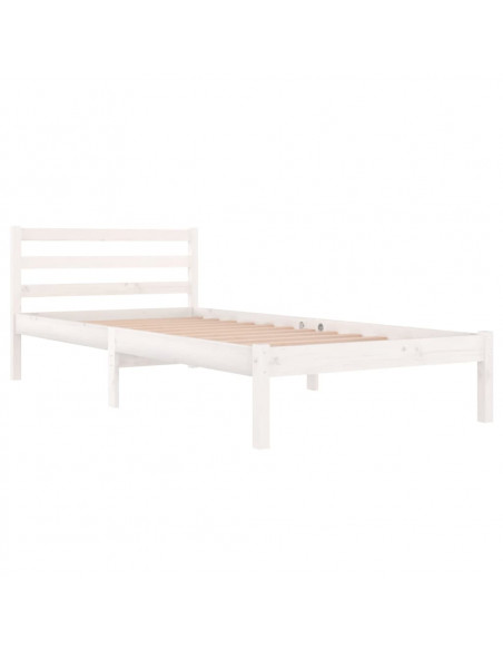 Giroletto in Legno Massello di Pino 90x200 cm Bianco