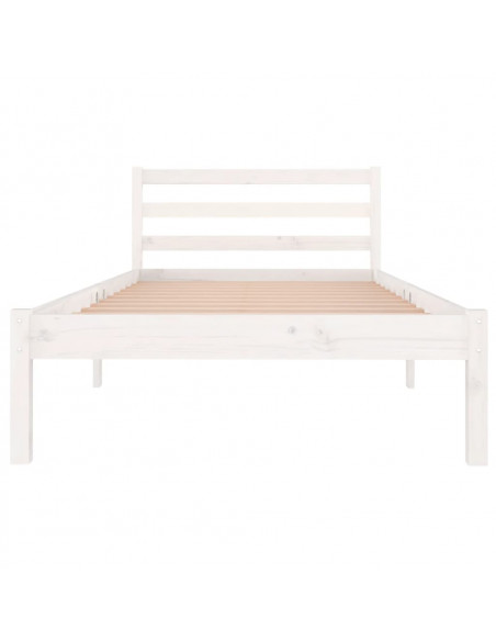 Giroletto in Legno Massello di Pino 90x200 cm Bianco