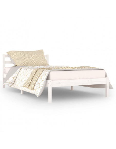 Giroletto in Legno Massello di Pino 100x200 cm Bianco