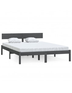 Giroletto Grigio in Legno Massello 120x190 cm Small Double 2