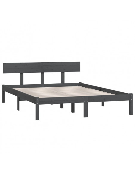 Giroletto Grigio in Legno Massello 120x190 cm Small Double