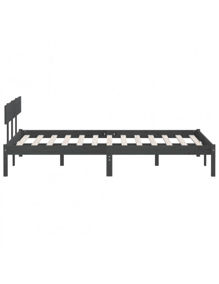 Giroletto Grigio in Legno Massello 120x190 cm Small Double
