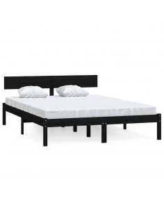 Giroletto Nero in Legno Massello 135x190 cm Double 2