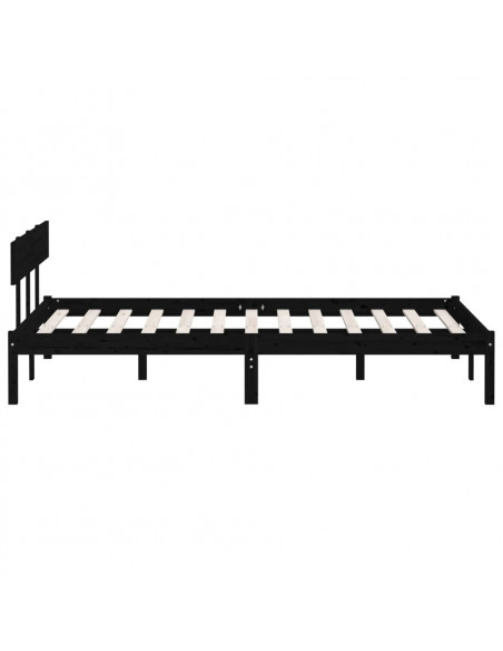 Giroletto Nero in Legno Massello 135x190 cm Double
