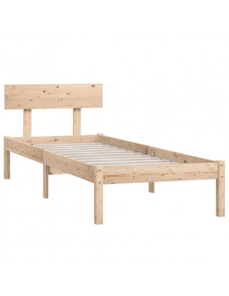 Giroletto in Legno Massello di Pino 90x190 cm Single