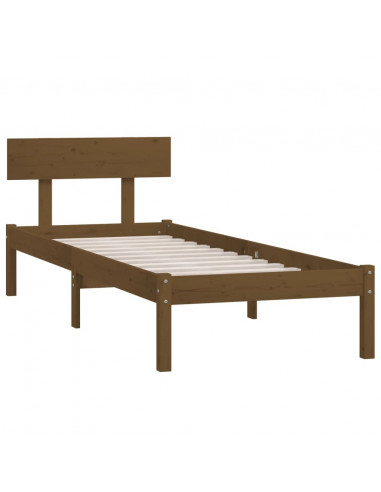 Giroletto Miele Legno Massello di Pino 90x190cm Small Single