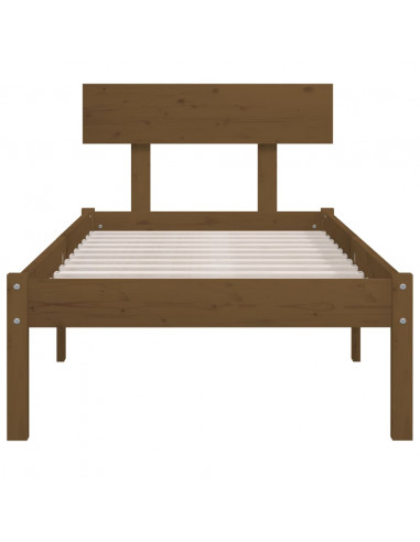 Giroletto Miele Legno Massello di Pino 90x190cm Small Single