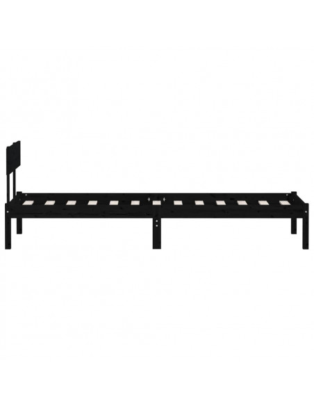 Giroletto Nero in Legno Massello di Pino 100x200 cm