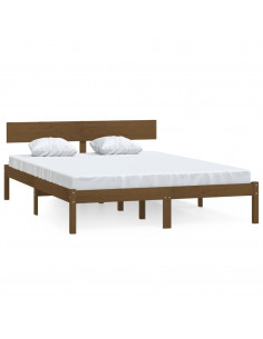 Giroletto Marrone Miele in Legno Massello di Pino 120x200 cm 2