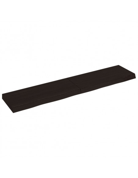 Piano Bagno Marrone Scuro 140x30x(2-6)cm Legno Trattato