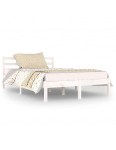 Giroletto in Legno Massello di Pino 120x200 cm Bianco 2