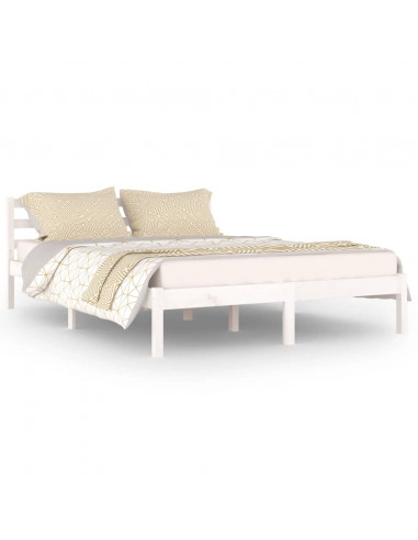 Giroletto in Legno Massello di Pino 140x200 cm Bianco