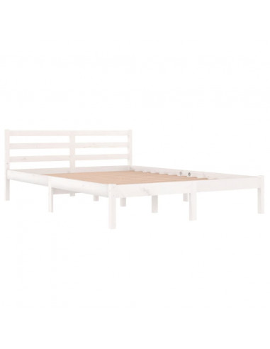 Giroletto in Legno Massello di Pino 140x200 cm Bianco