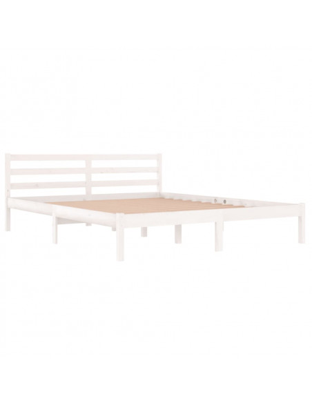 Giroletto in Legno Massello di Pino 160x200 cm Bianco