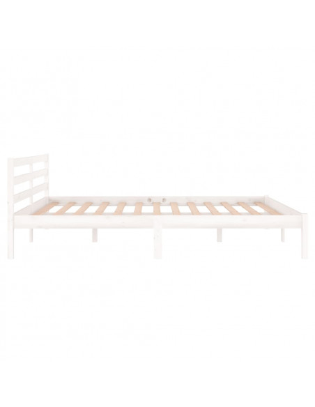 Giroletto in Legno Massello di Pino 160x200 cm Bianco