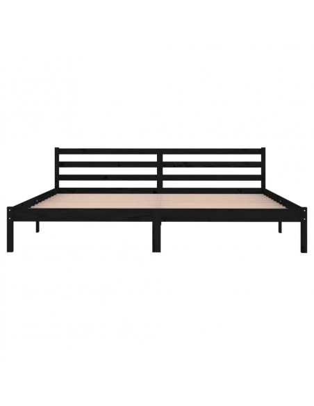Giroletto in Legno Massello di Pino 200x200 cm Nero