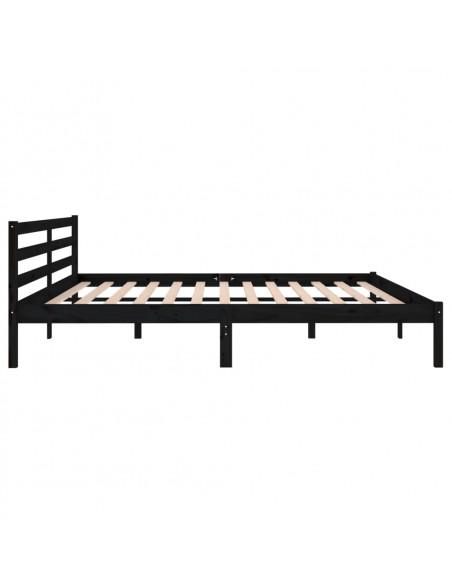 Giroletto in Legno Massello di Pino 200x200 cm Nero