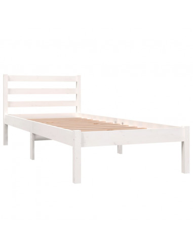 Giroletto in Legno Massello Bianco 75x190 cm Small Single