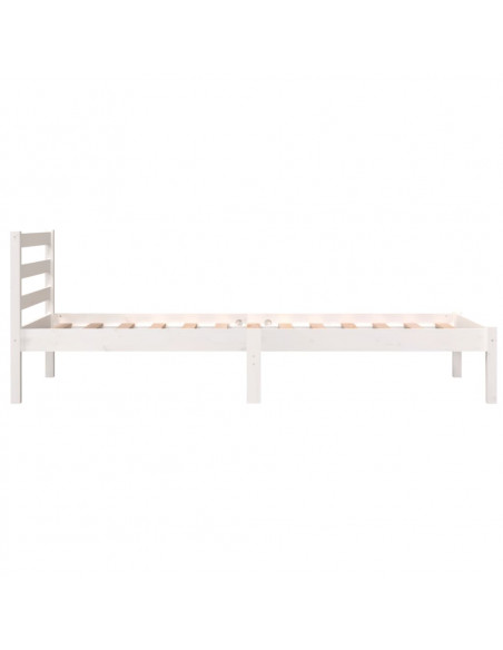 Giroletto in Legno Massello Bianco 75x190 cm Small Single