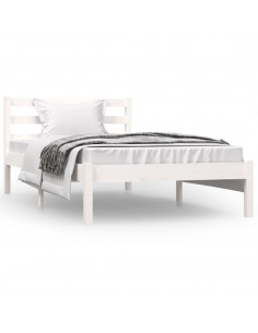 Giroletto Bianco in Legno Massello di Pino 90x190 cm Single 2