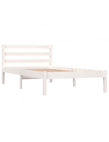 Giroletto Bianco in Legno Massello di Pino 90x190 cm Single