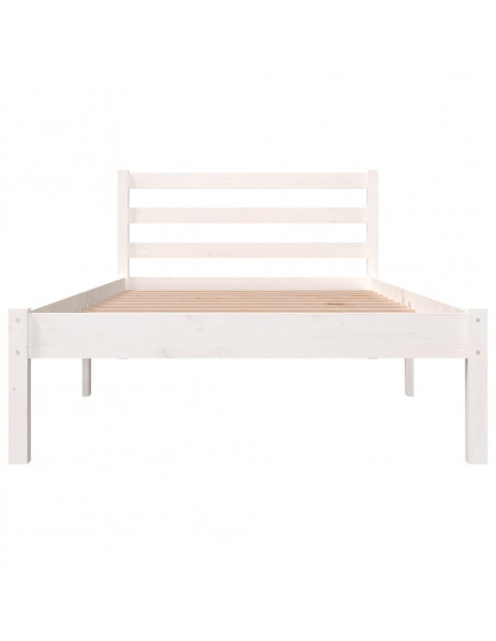 Giroletto Bianco in Legno Massello di Pino 90x190 cm Single
