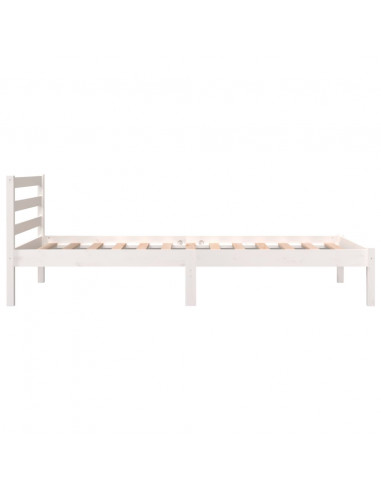 Giroletto Bianco in Legno Massello di Pino 90x190 cm Single