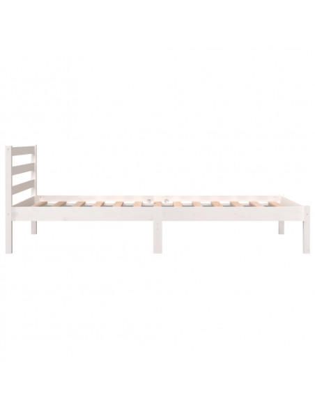 Giroletto Bianco in Legno Massello di Pino 90x190 cm Single