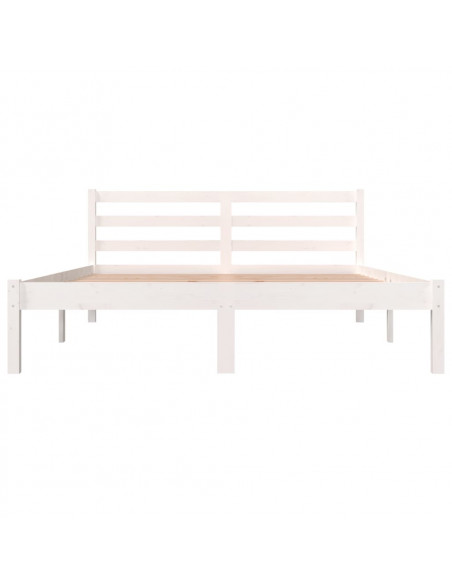 Giroletto Bianco Legno Massello di Pino 120x190cm Small Double