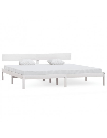 Giroletto Bianco in Legno Massello 180x200 cm Super King