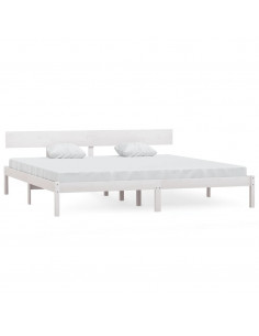 Giroletto Bianco in Legno Massello di Pino 200x200 cm 2